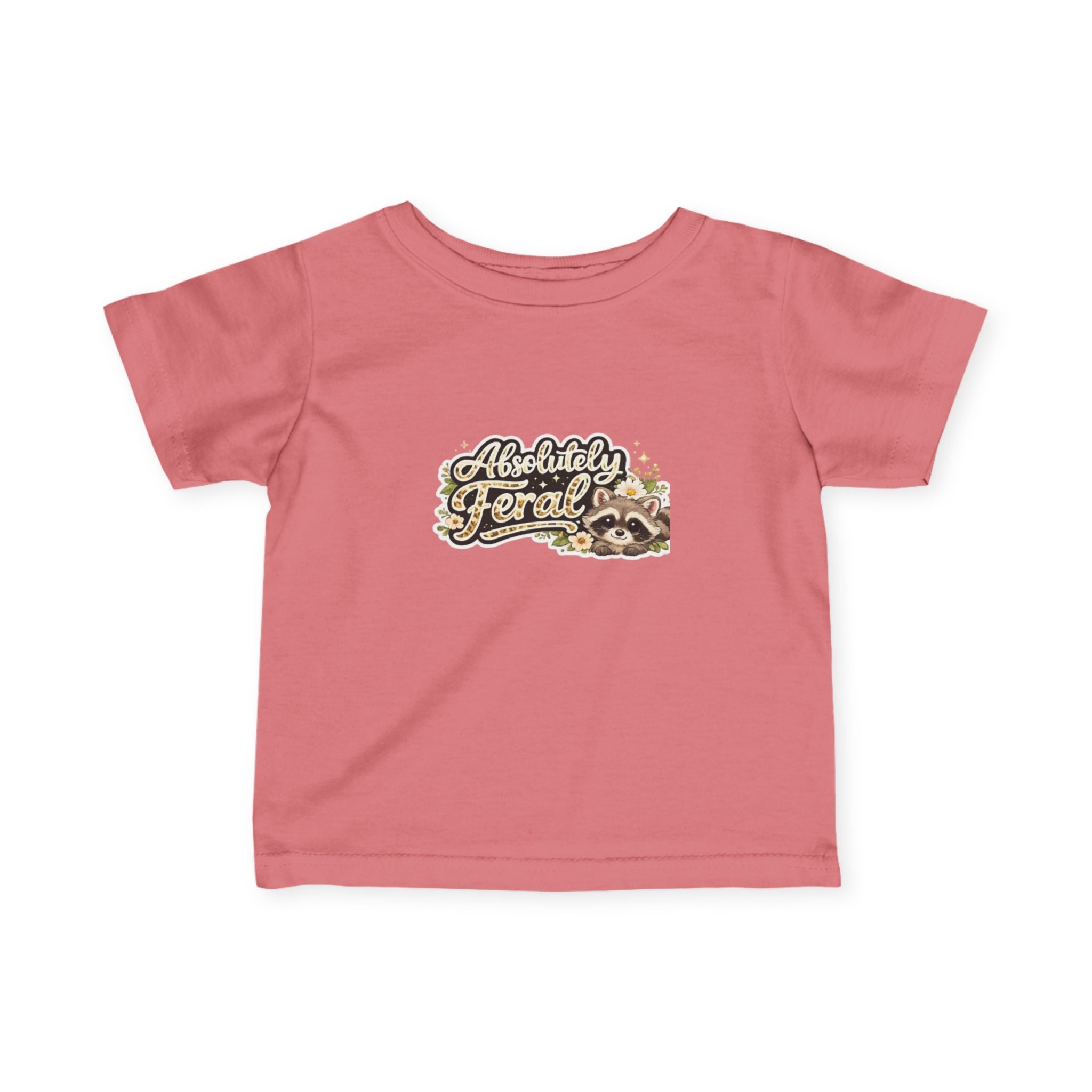 Infant Tee — "Absolutely Feral" Cute Raccoon Graphic