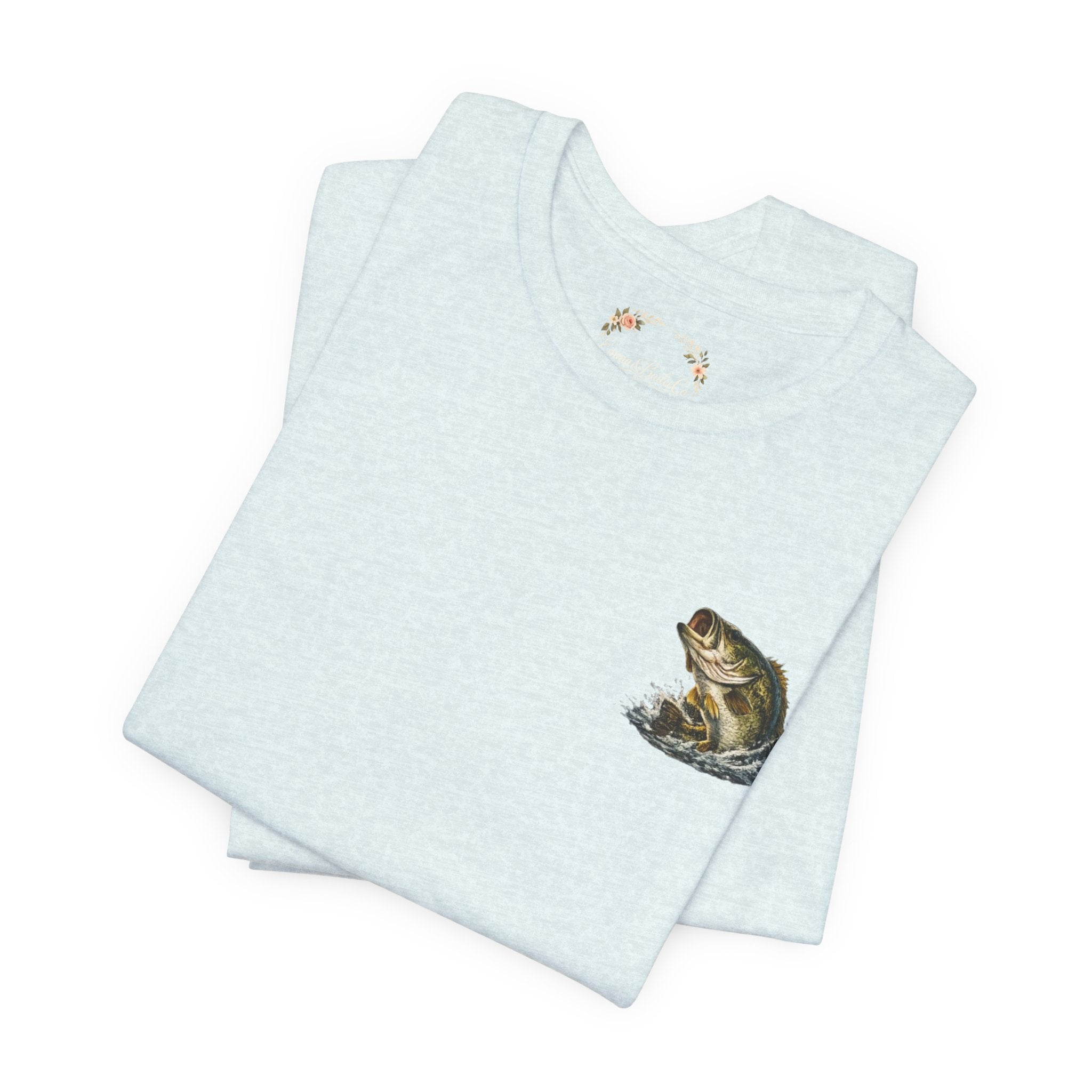 Fishing T-Shirt — "Wishin I Was Fishin" Vintage Bass Graphic