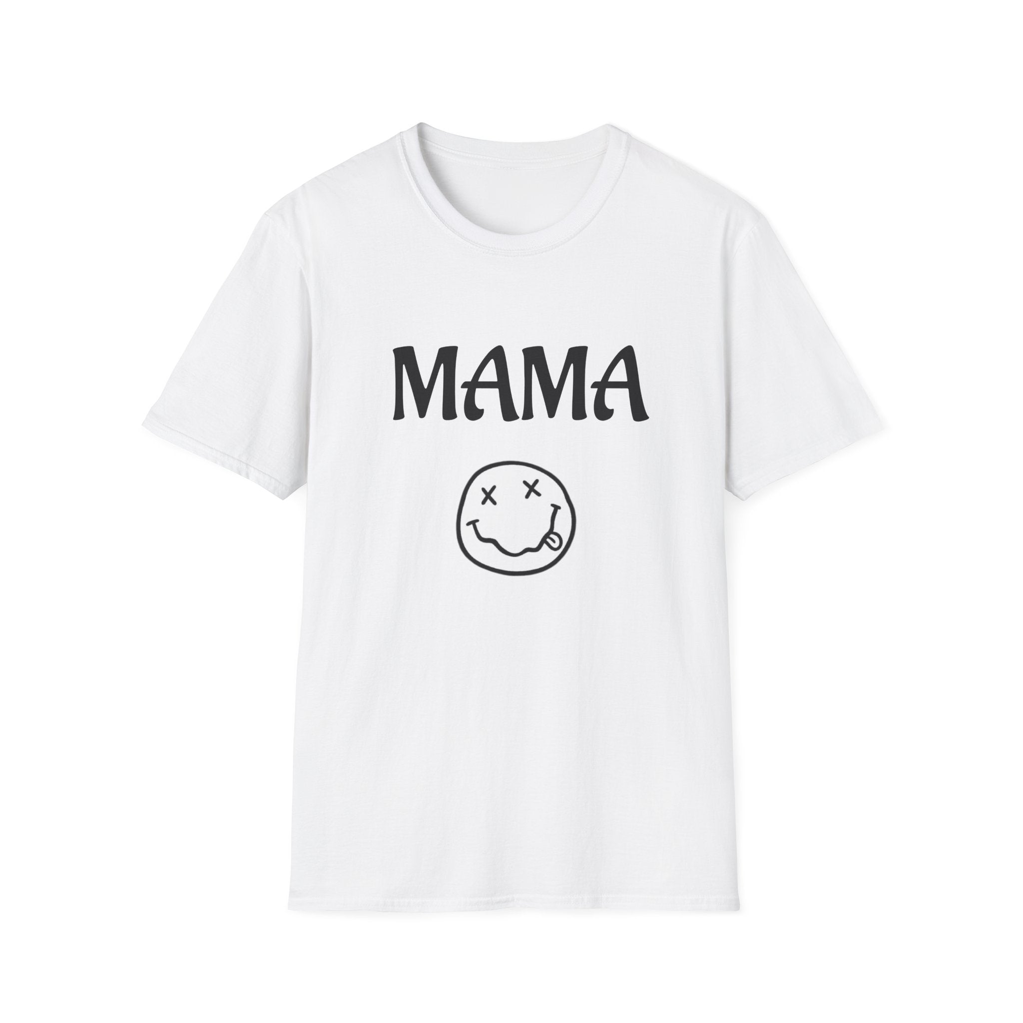 Mama Smiley Tee — Casual Graphic Mom T‑Shirt