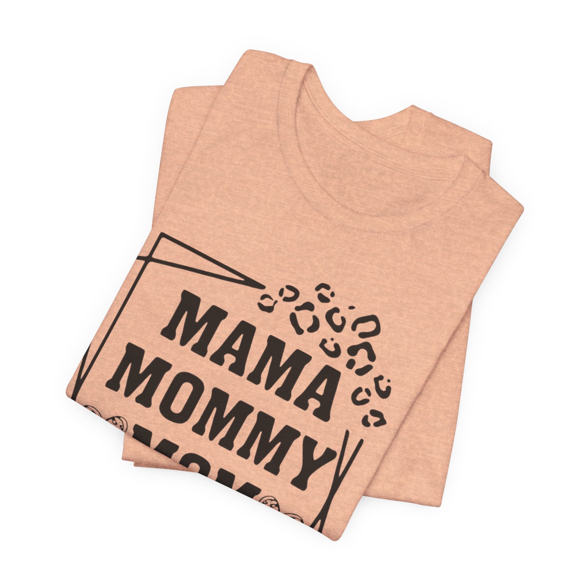 Mama Mommy Mom Bruh T‑Shirt — Funny Leopard Accent Mom Tee for Mothers