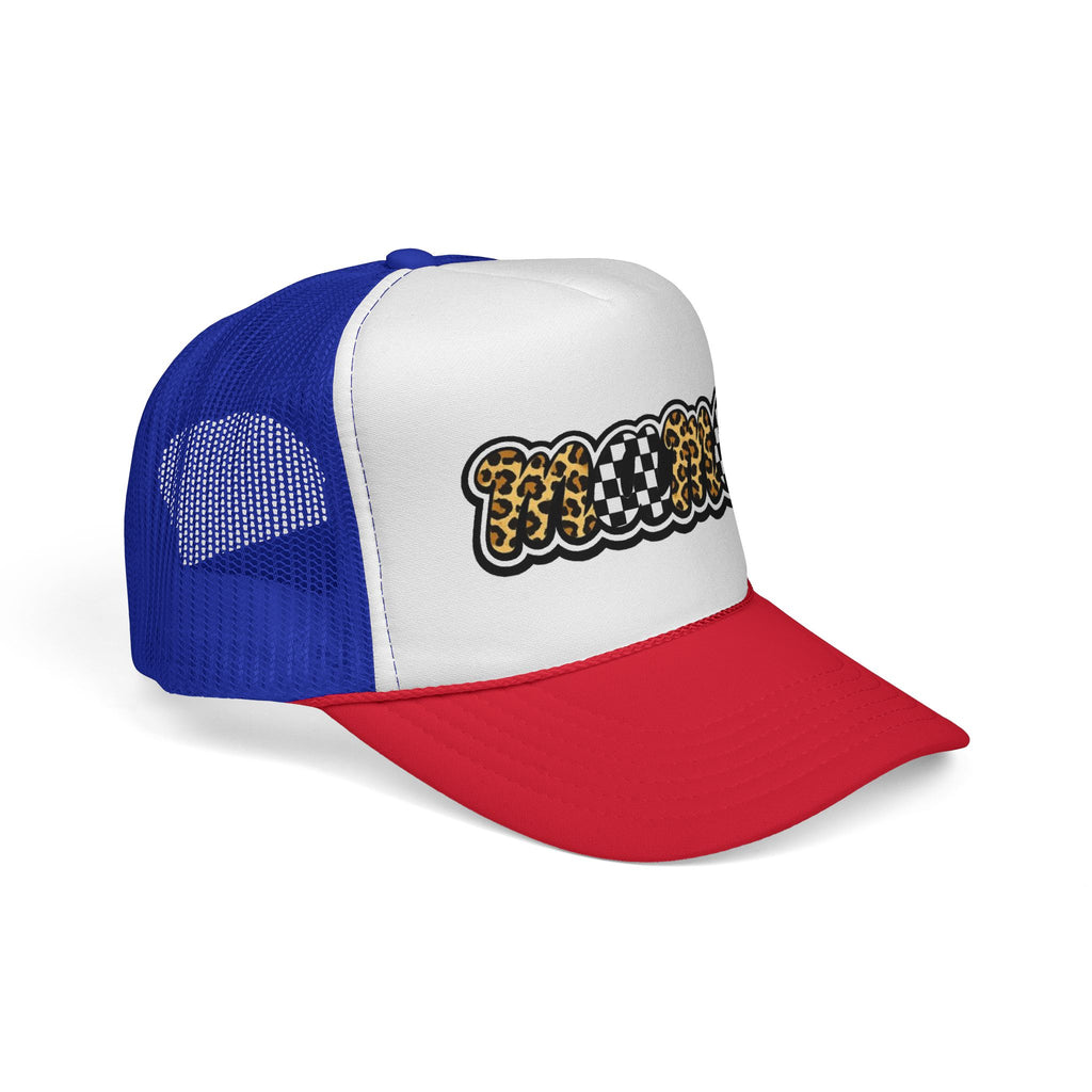 Trucker Cap — 'MAMMA' Leopard & Checker Patch Hat