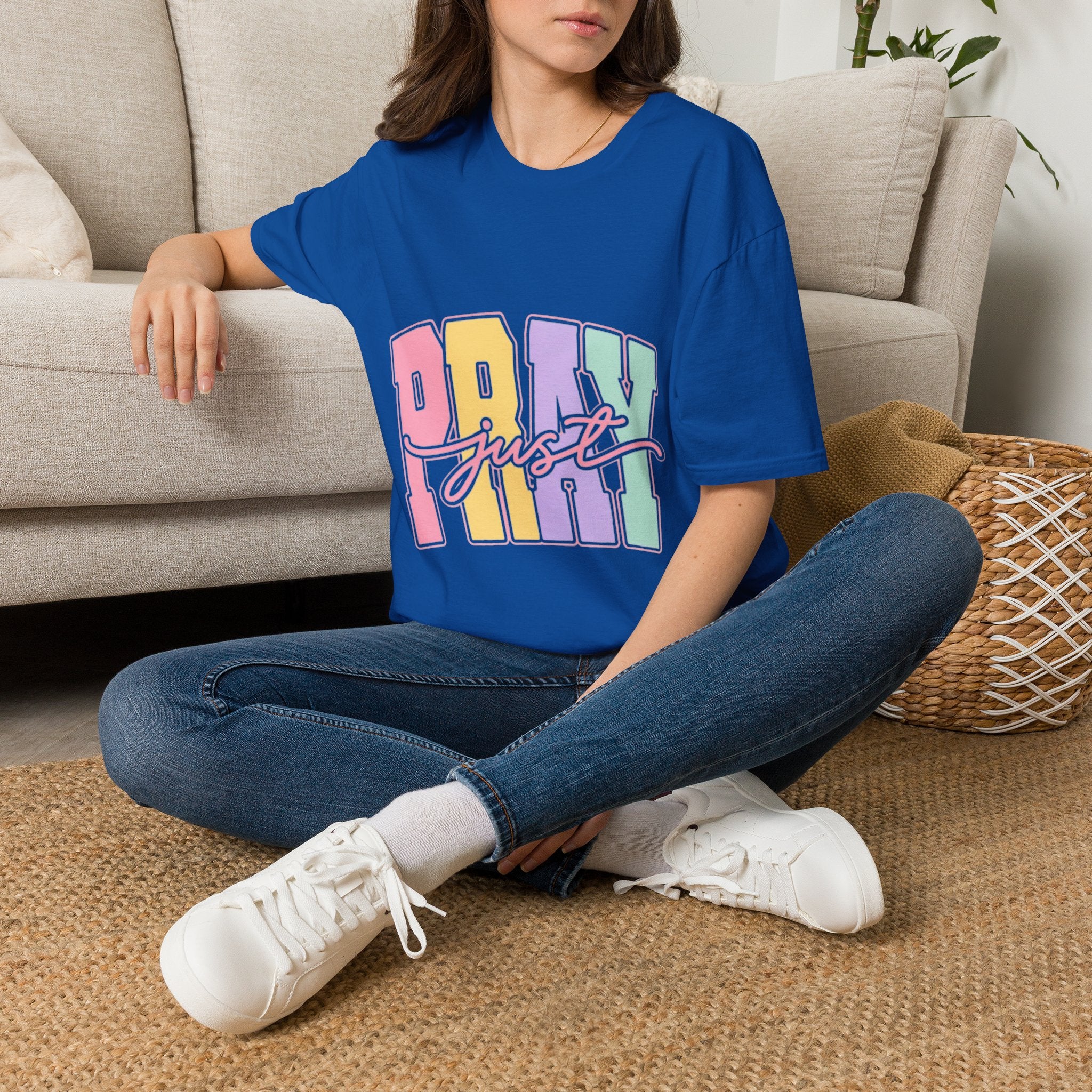 Just Pray Pastel Graphic T-Shirt