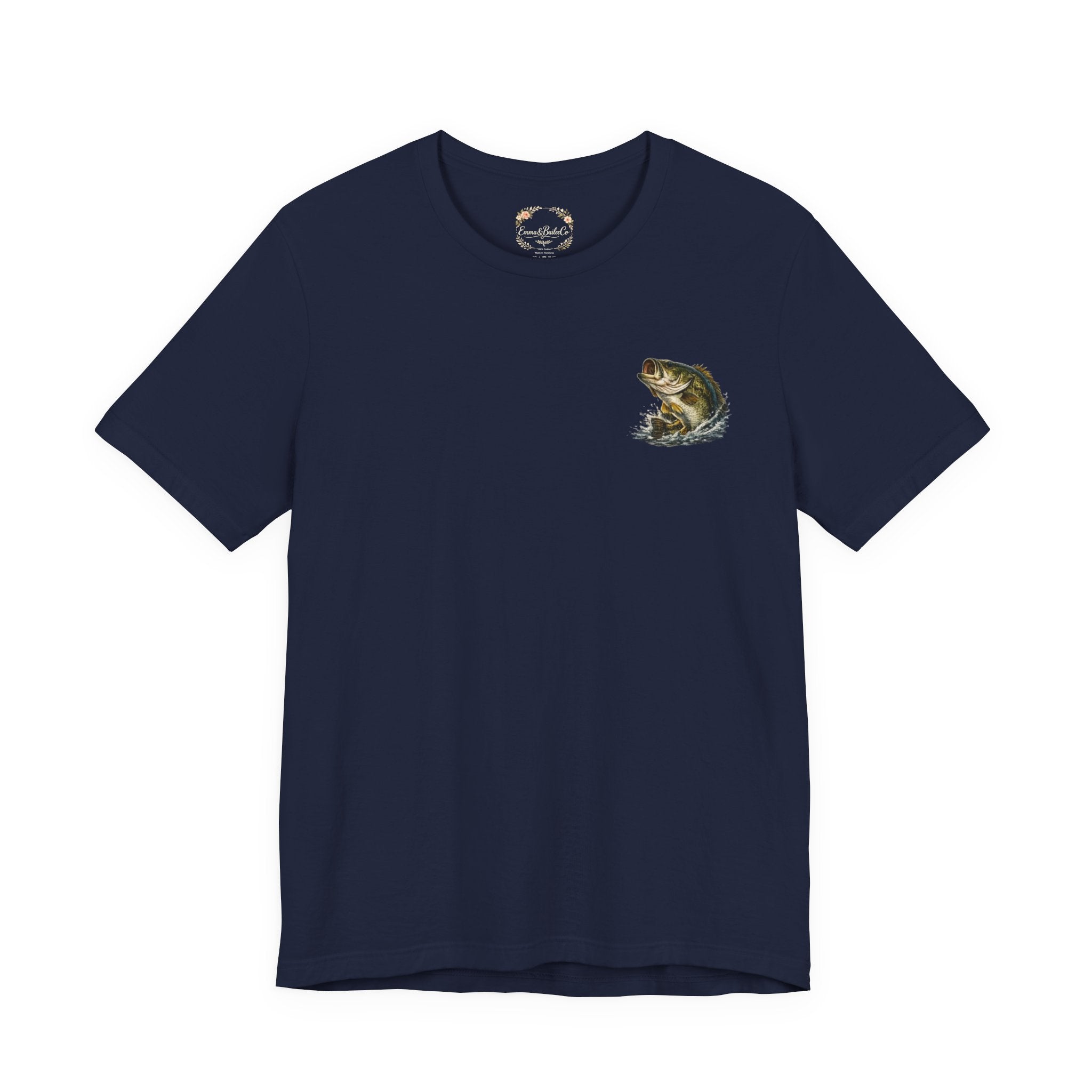 Fishing T-Shirt — "Wishin I Was Fishin" Vintage Bass Graphic
