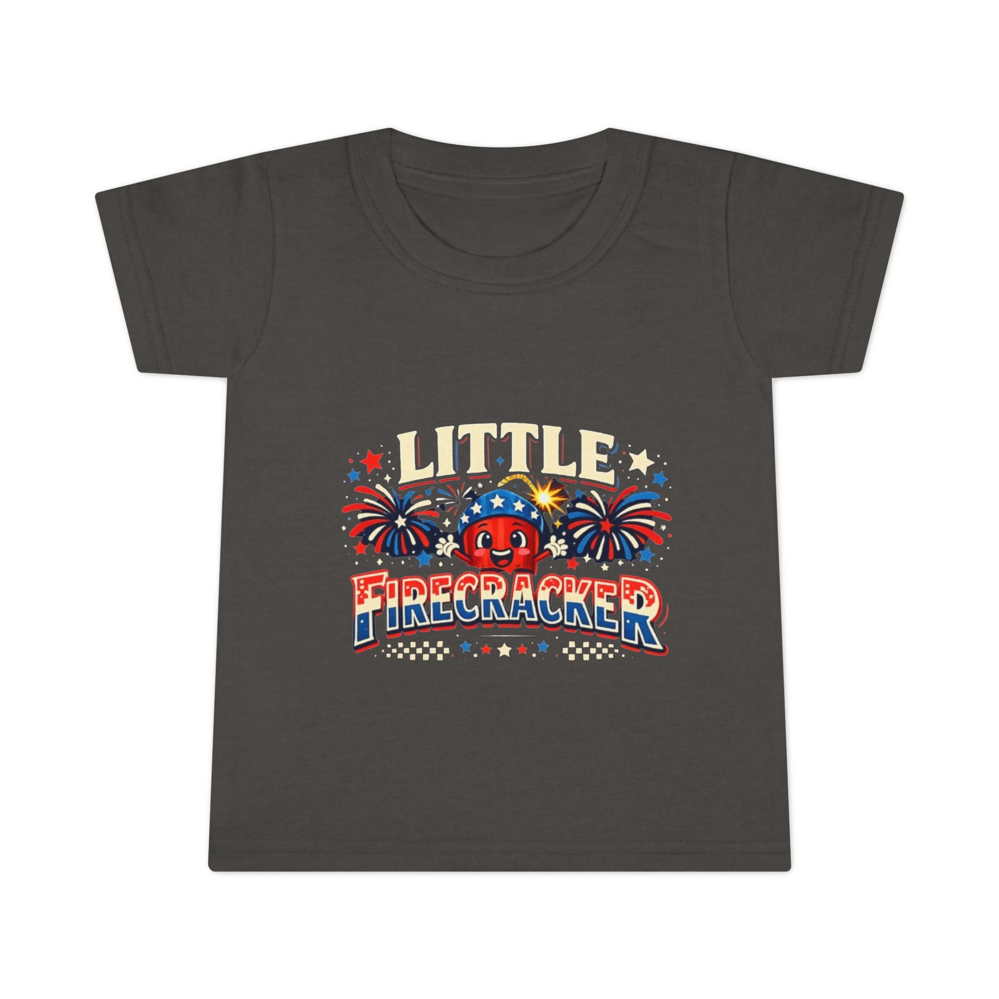 Little Firecracker Toddler T-Shirt – Patriotic 4th of July Shirt for Kids