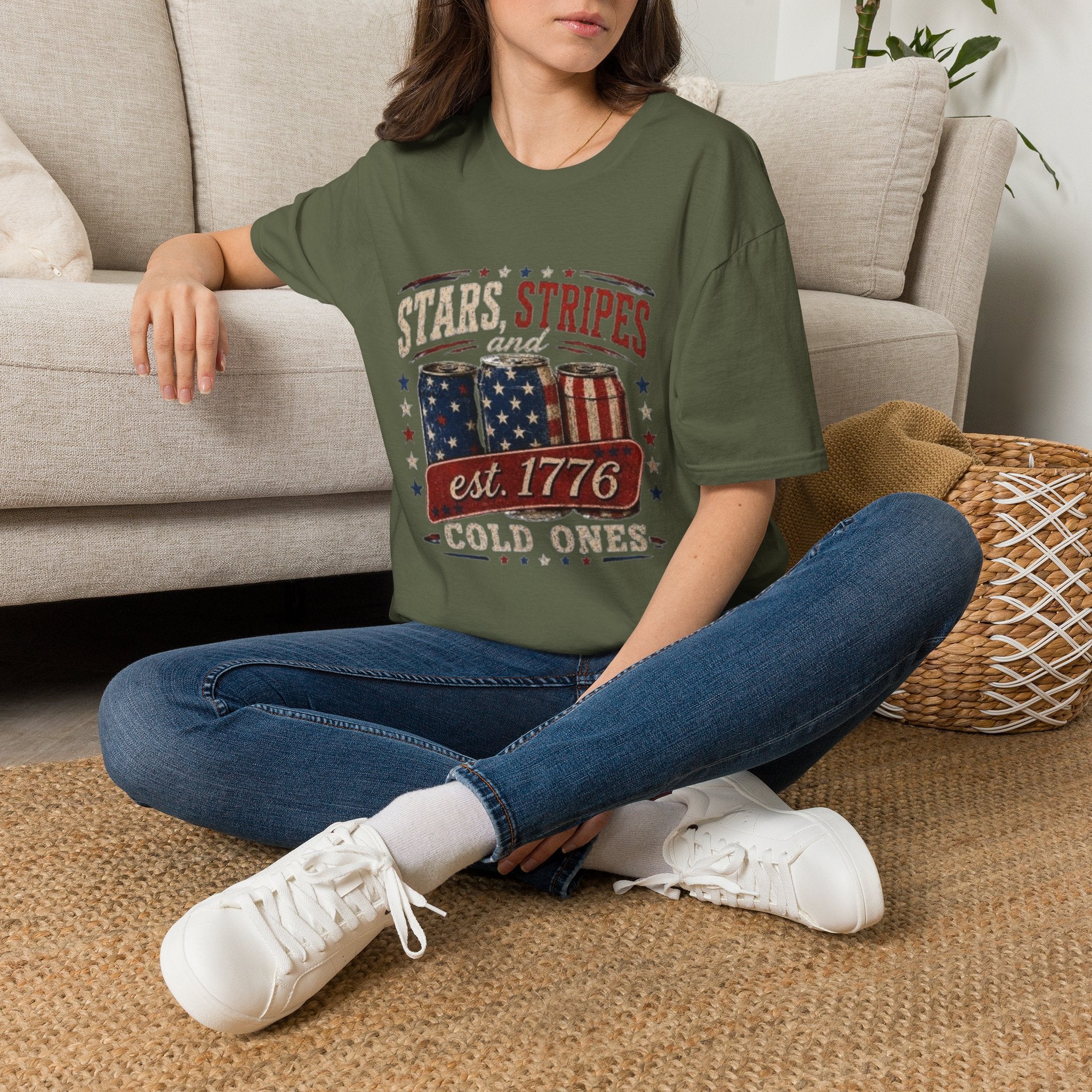 Stars, Stripes & Cold Ones T-Shirt — Vintage American Beer 1776 Tee