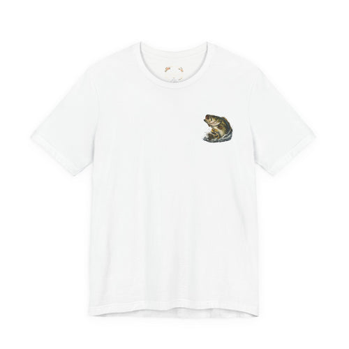 Fishing T-Shirt — "Wishin I Was Fishin" Vintage Bass Graphic