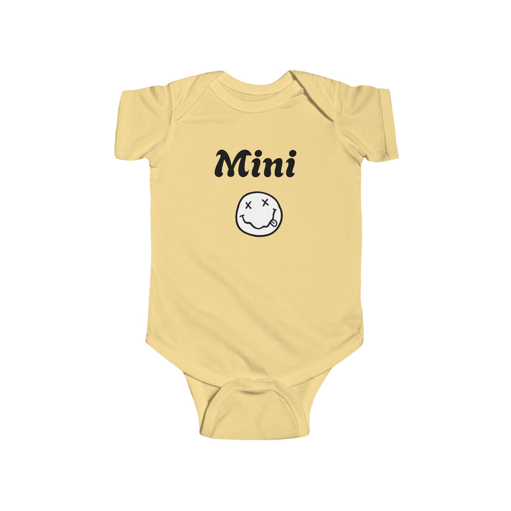Mini Smiley Infant Bodysuit — Cute Graphic Baby Onesie