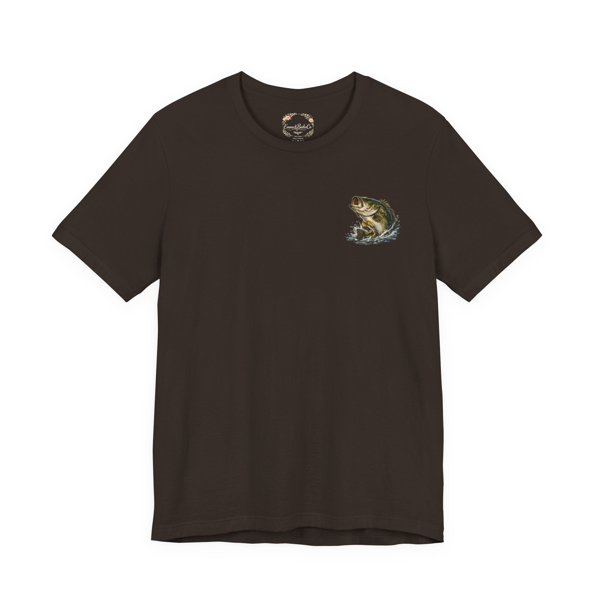 Fishing T-Shirt — "Wishin I Was Fishin" Vintage Bass Graphic