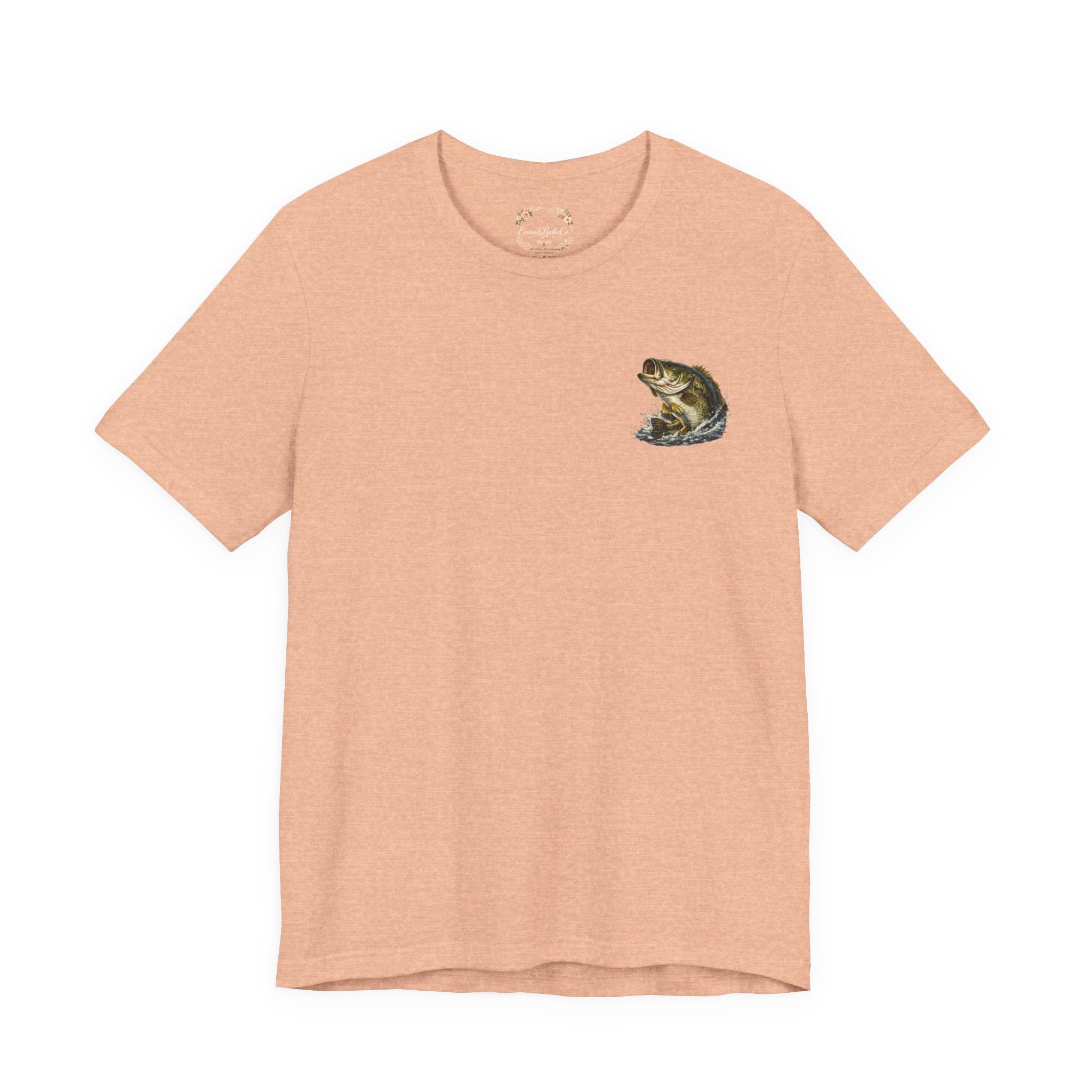 Fishing T-Shirt — "Wishin I Was Fishin" Vintage Bass Graphic