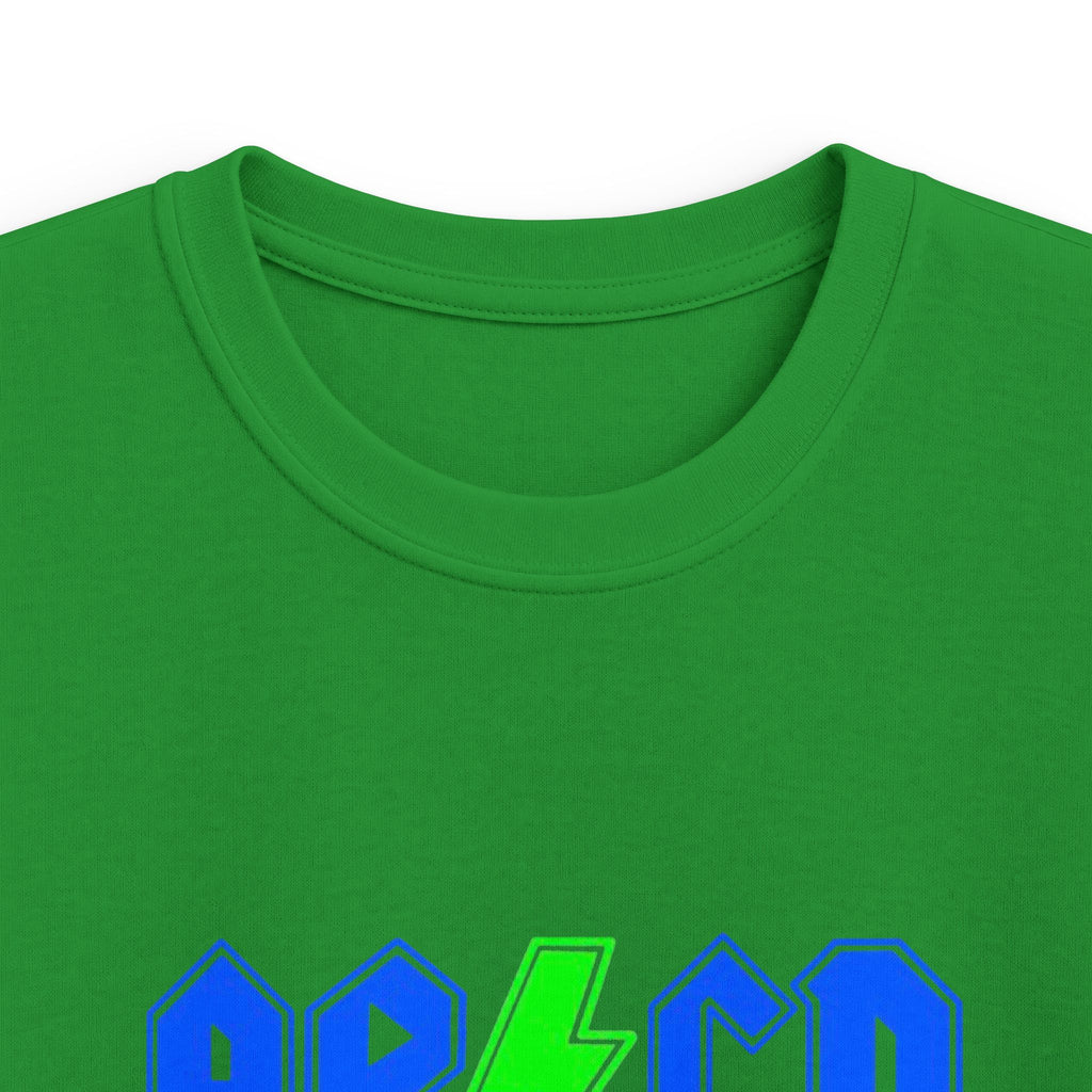 Kids "AB/CD Back in School" Graphic Tee — Cool Lightning Bolt School Shirt