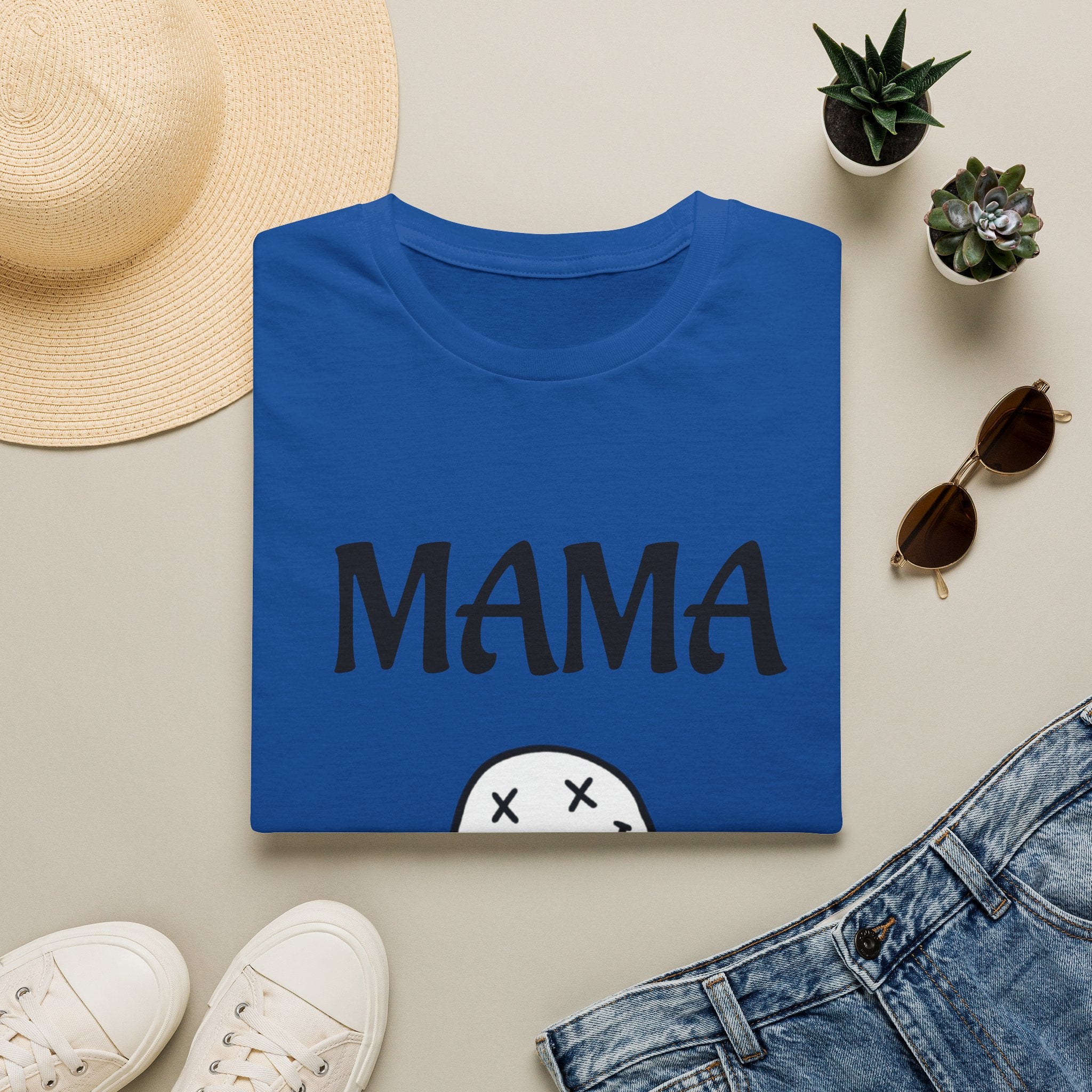 Mama Smiley Tee — Casual Graphic Mom T‑Shirt
