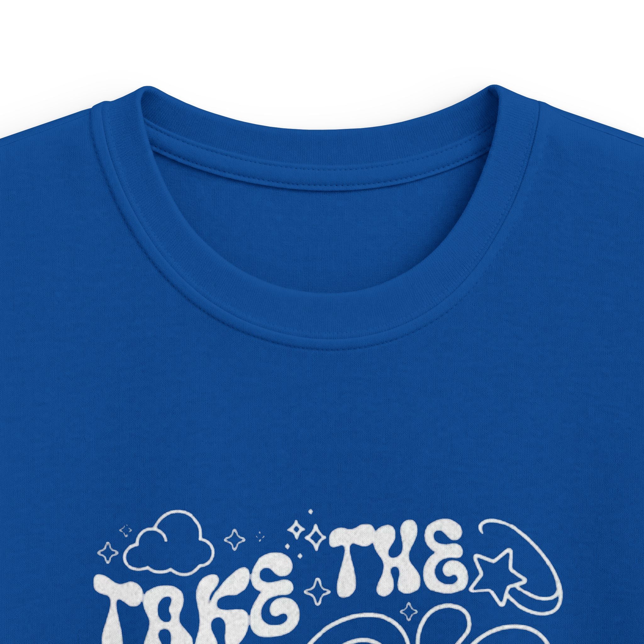 Kids Tee — "Take the Risk or Love the Chance" Retro Script