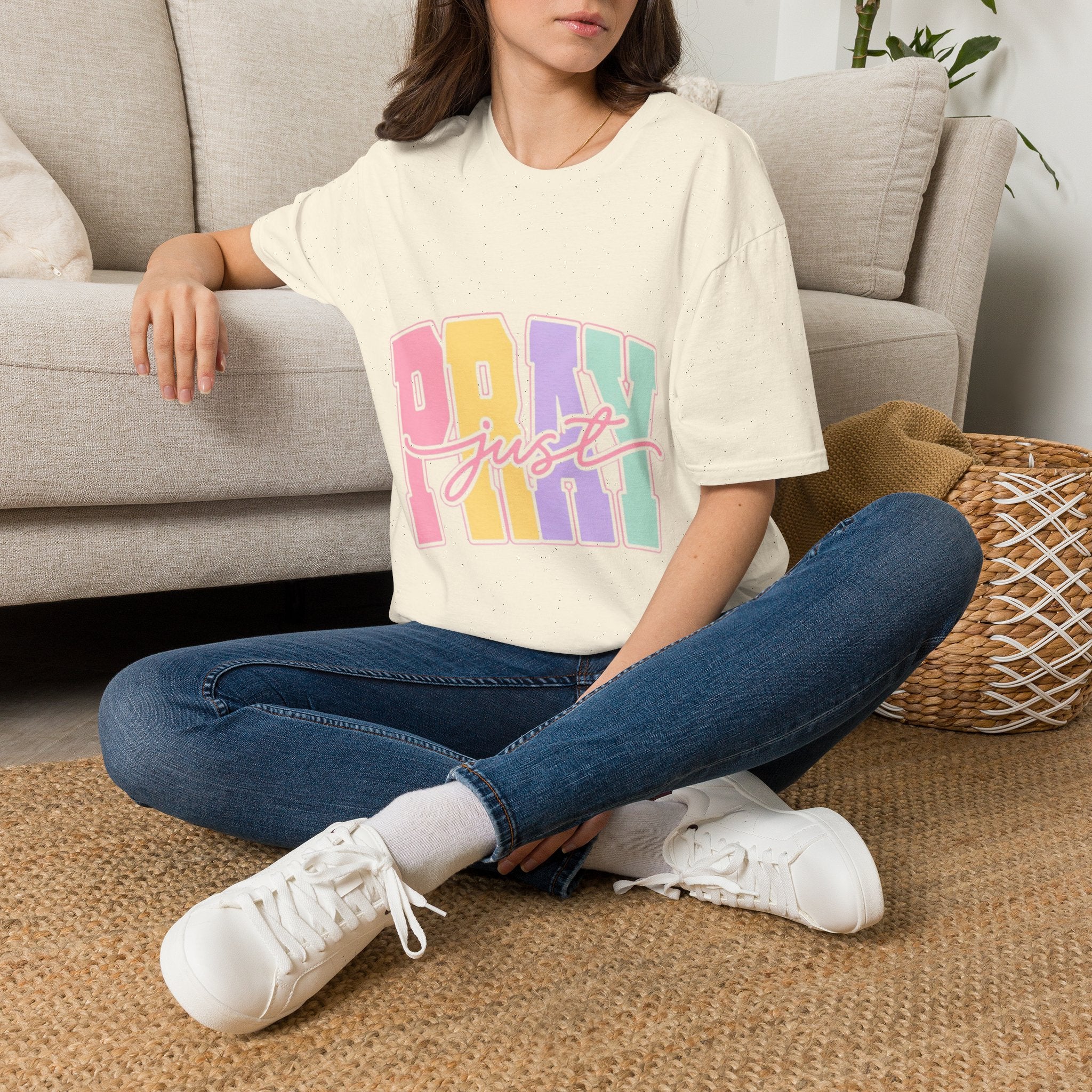 Just Pray Pastel Graphic T-Shirt
