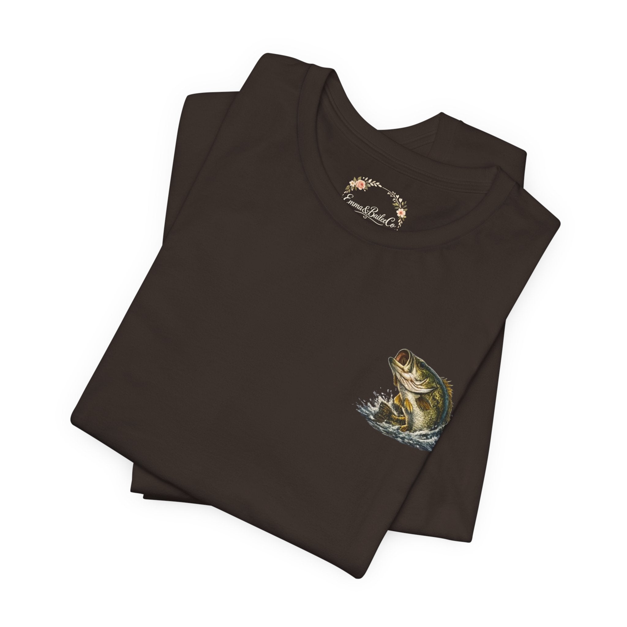 Fishing T-Shirt — "Wishin I Was Fishin" Vintage Bass Graphic