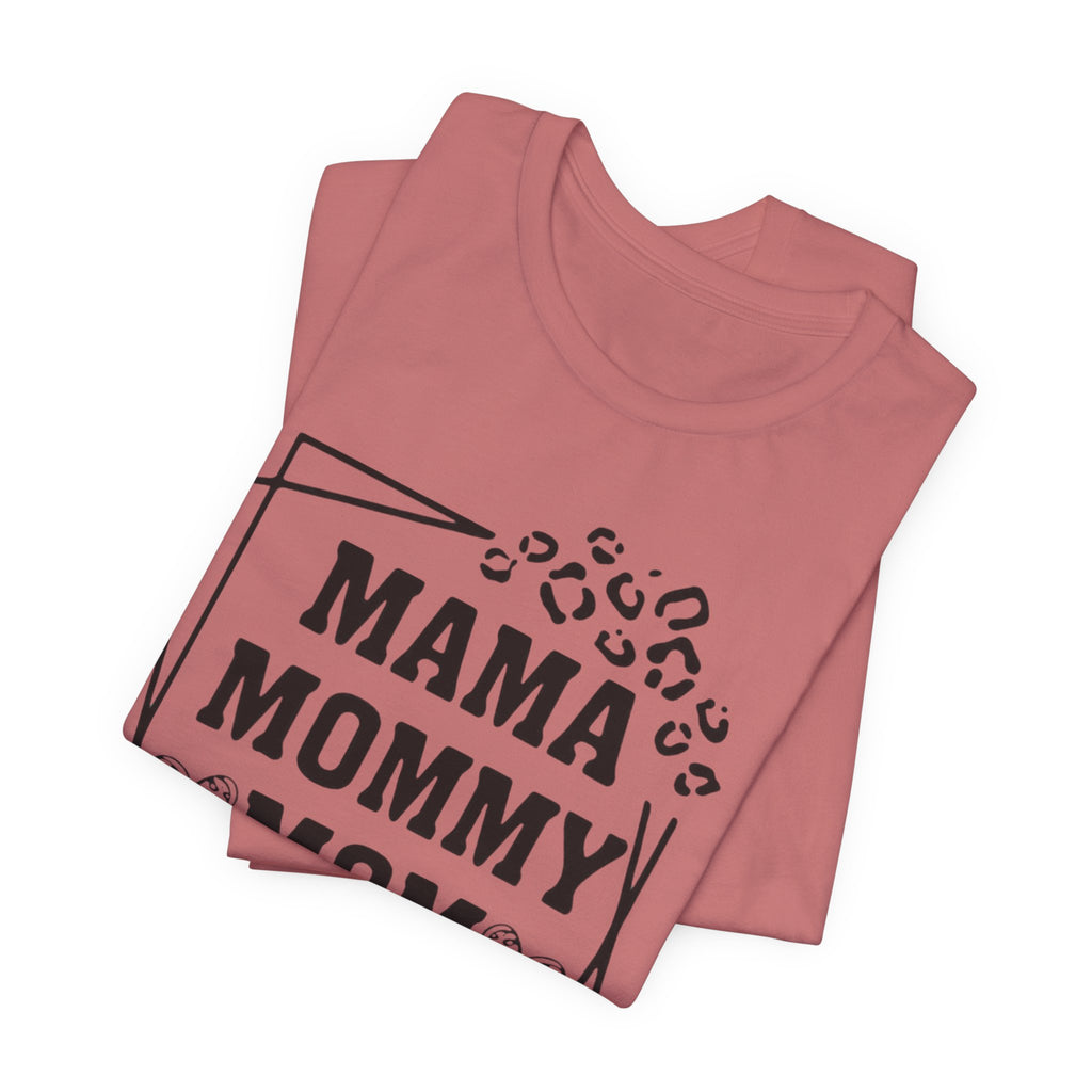 Mama Mommy Mom Bruh T‑Shirt — Funny Leopard Accent Mom Tee for Mothers
