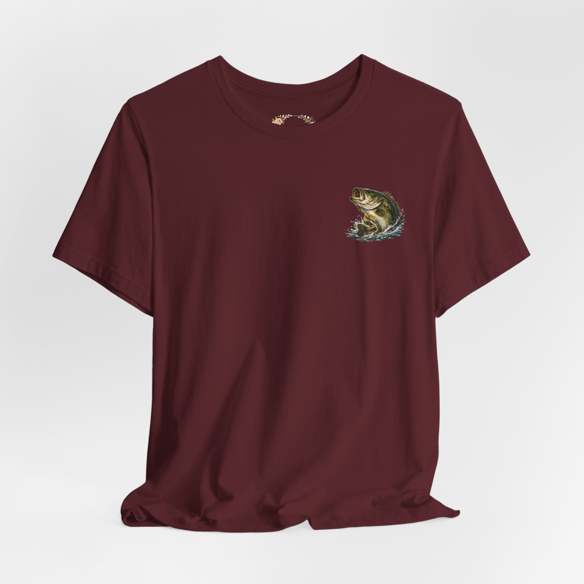 Fishing T-Shirt — "Wishin I Was Fishin" Vintage Bass Graphic