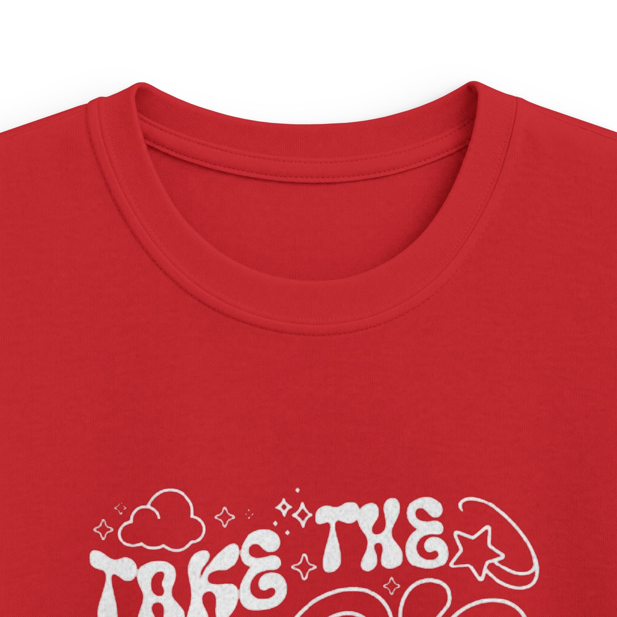 Kids Tee — "Take the Risk or Love the Chance" Retro Script