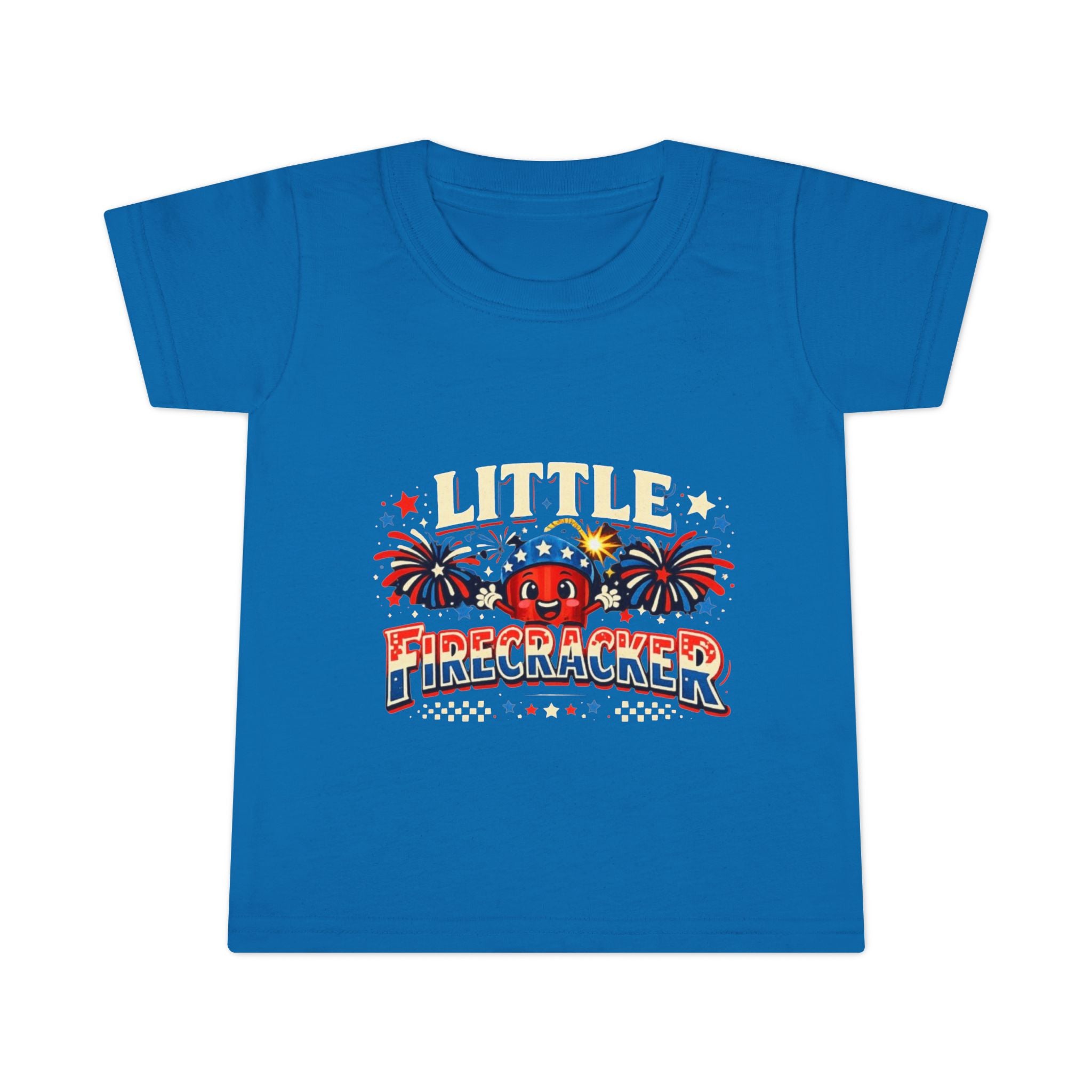 Little Firecracker Toddler T-Shirt – Patriotic 4th of July Shirt for Kids