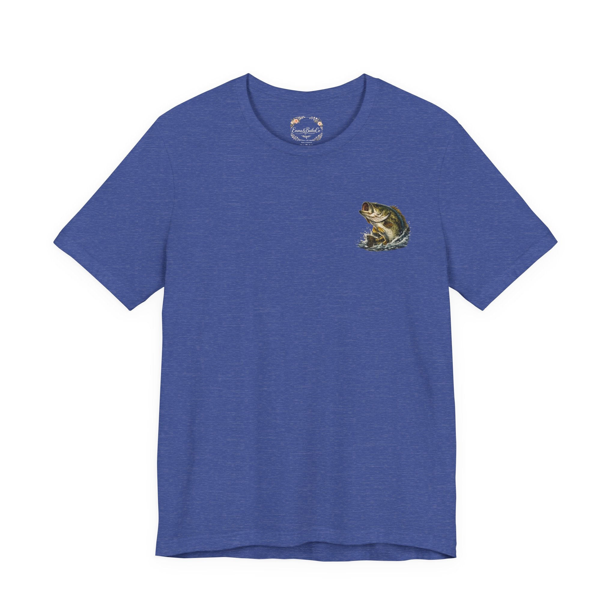 Fishing T-Shirt — "Wishin I Was Fishin" Vintage Bass Graphic