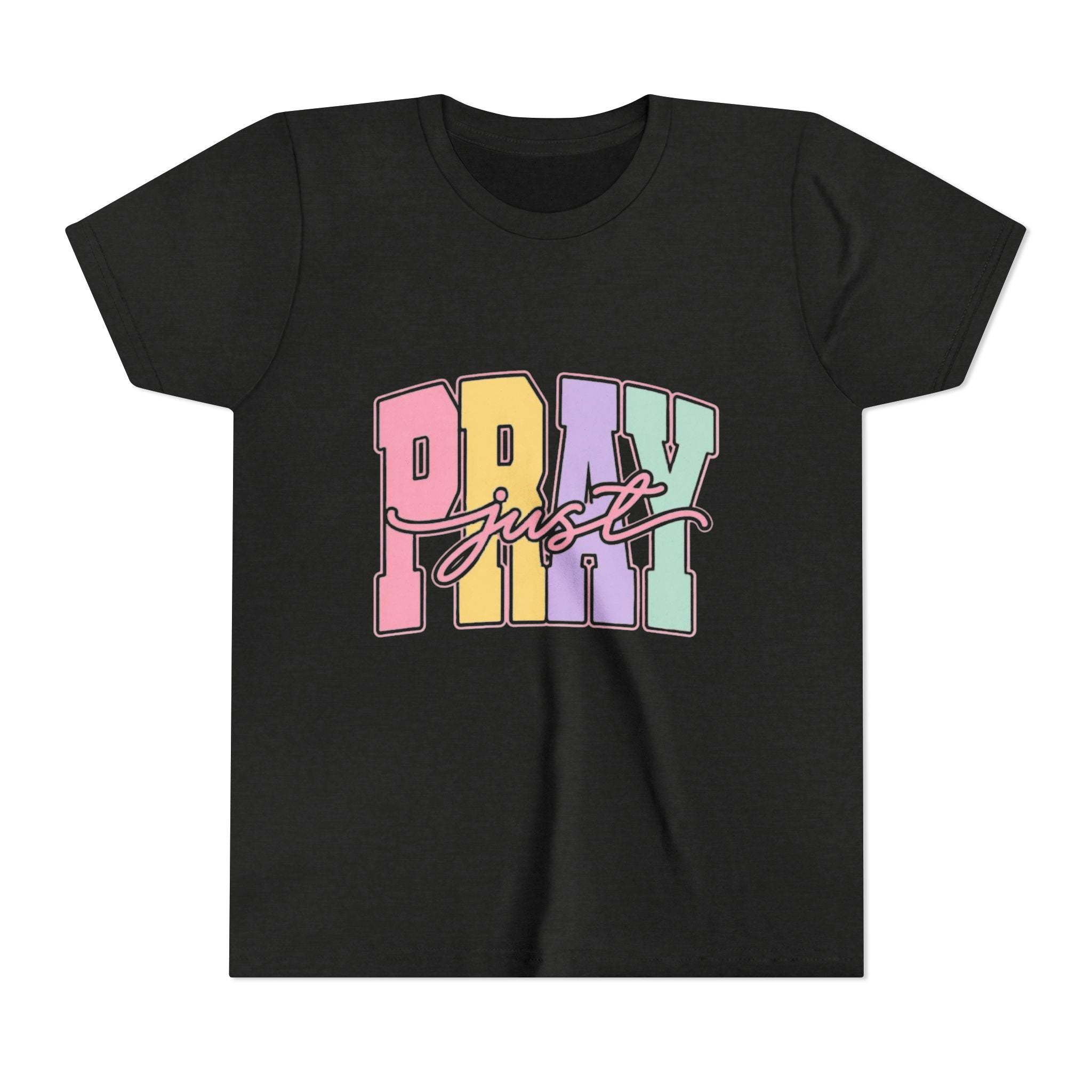 Youth Tee — "Just Pray" Pastel Graphic