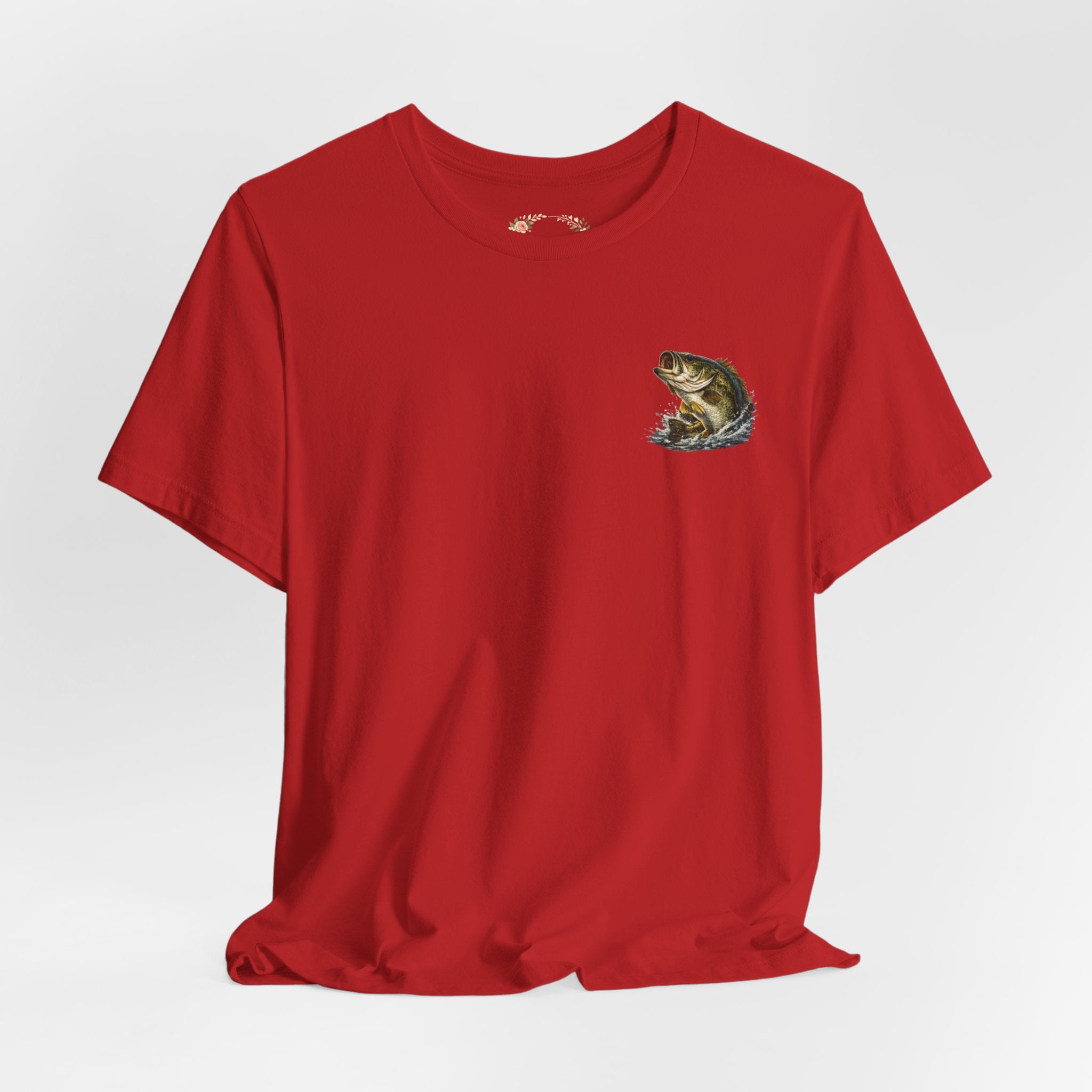 Fishing T-Shirt — "Wishin I Was Fishin" Vintage Bass Graphic