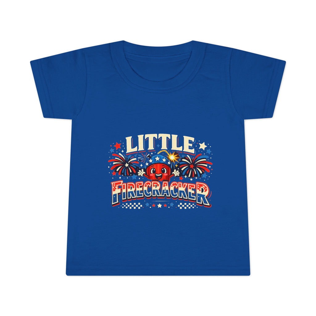 Little Firecracker Toddler T-Shirt – Patriotic 4th of July Shirt for Kids
