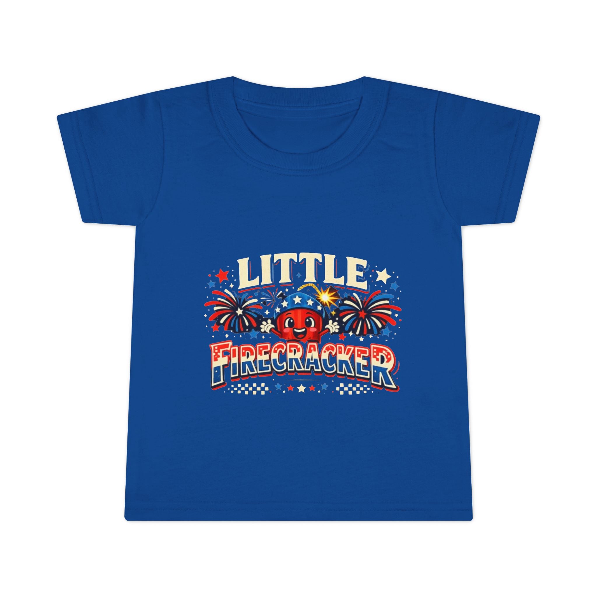 Little Firecracker Toddler T-Shirt – Patriotic 4th of July Shirt for Kids