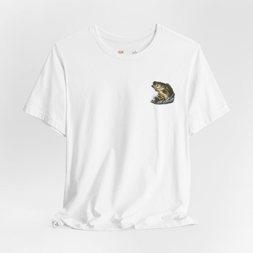 Fishing T-Shirt — "Wishin I Was Fishin" Vintage Bass Graphic