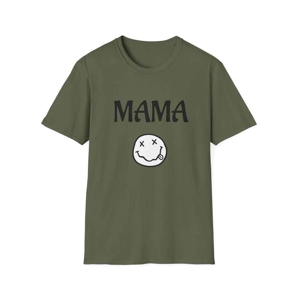 Mama Smiley Tee — Casual Graphic Mom T‑Shirt