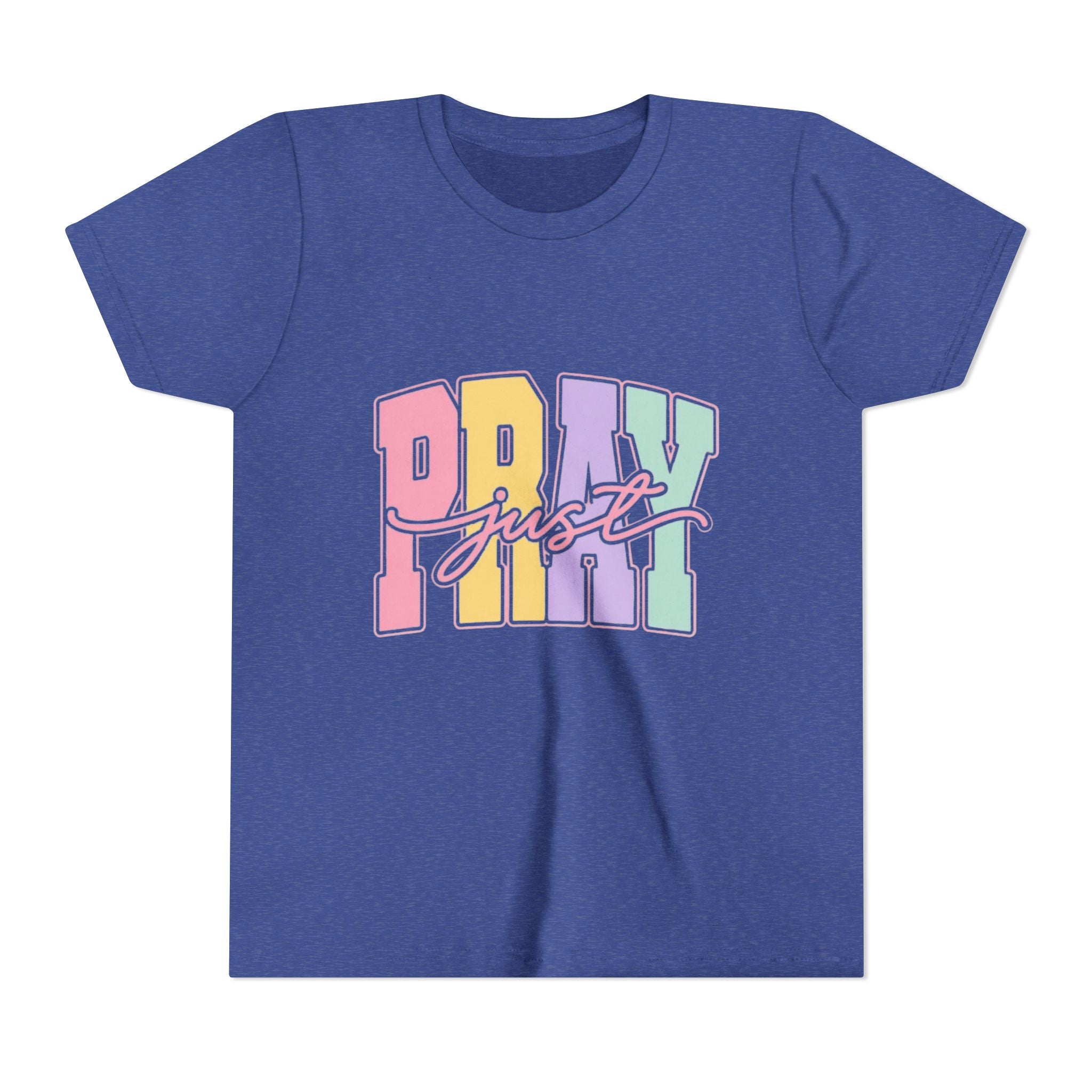 Youth Tee — "Just Pray" Pastel Graphic